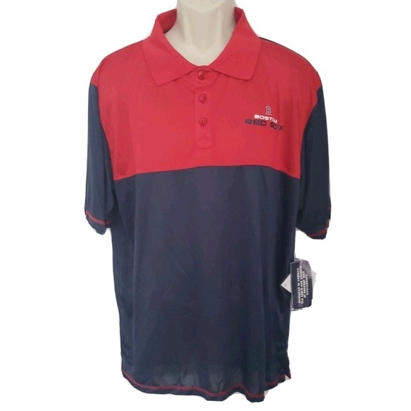 Genuine Merchandise Other - BOSTON RED SOX‎ MLB MEN'S POLO SHIRT SIZE XL NAVY BLUE & RED COLORBLOCK